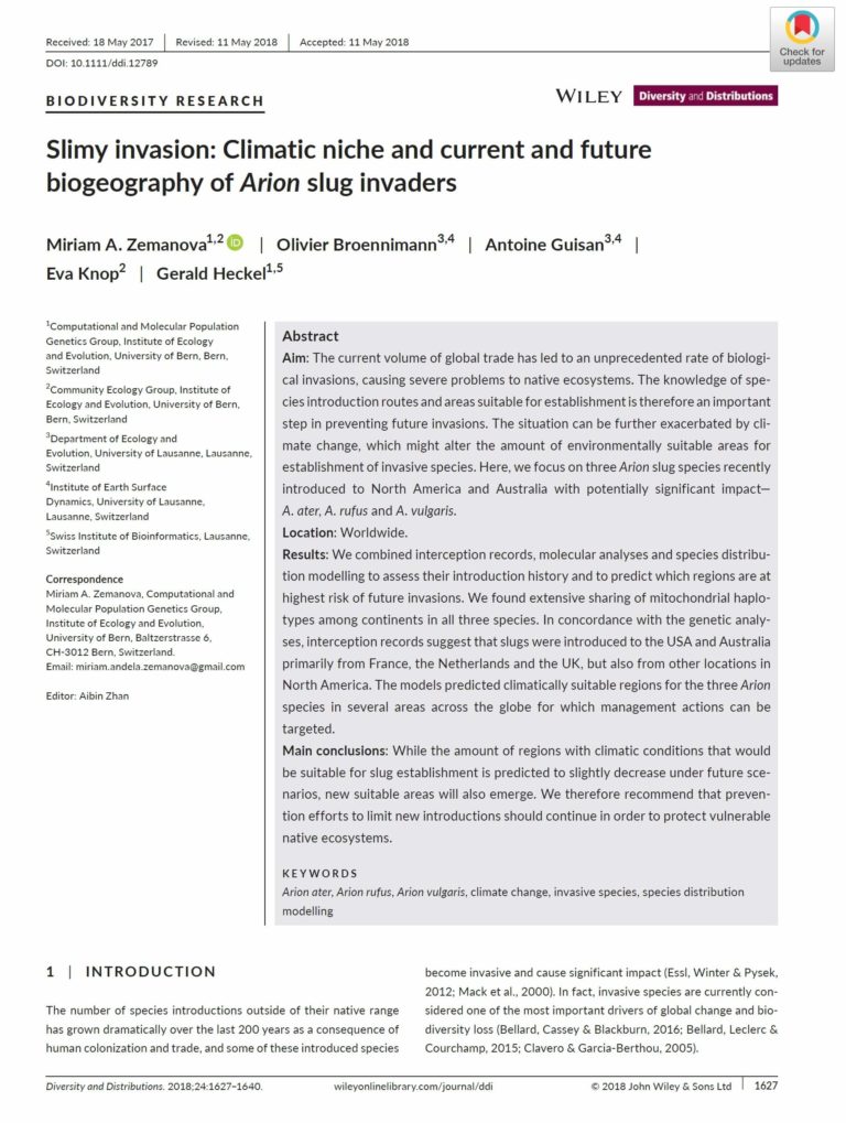 Diversity and Distributions